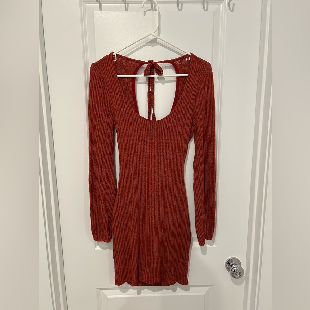 Long sleeve knit Bodycon mini dress